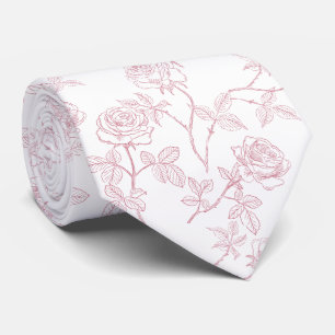 Gravata Rosas brancas delicadas da Borgonha