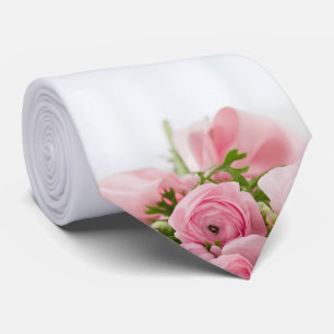 Gravata Rosas de Casamento Rosa