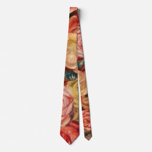 Gravata Rosas por Pierre-Auguste Renoir Neck Tie (Frente)