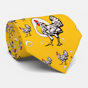 Gravata Roseanne Chicken - Funny Roseanne Rooster e Ovo
