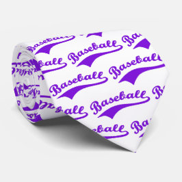 Gravata Roteiro De Baseball Em Roxo