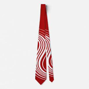 Gravata Roteiro Simples em Vermelho e Branco