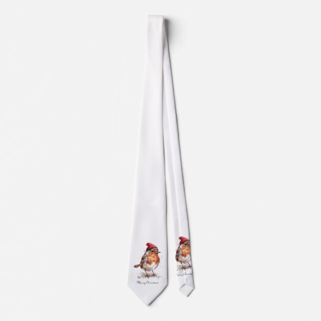 Gravata Roupas de Natal para Homens Dapper Robin (Frente)