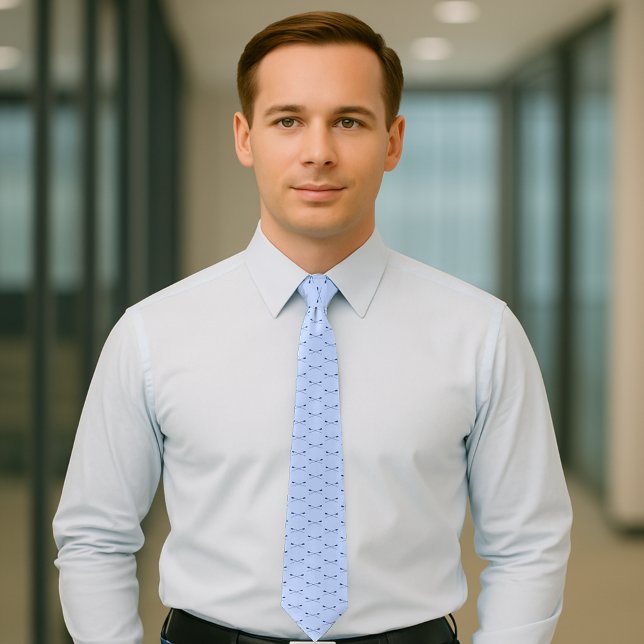 Gravata Rowing oars pattern blue (Criador carregado)