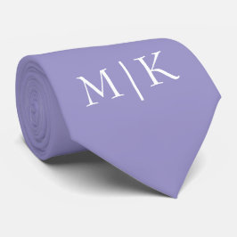 Gravata Roxo e Branco | Monograma Moderno