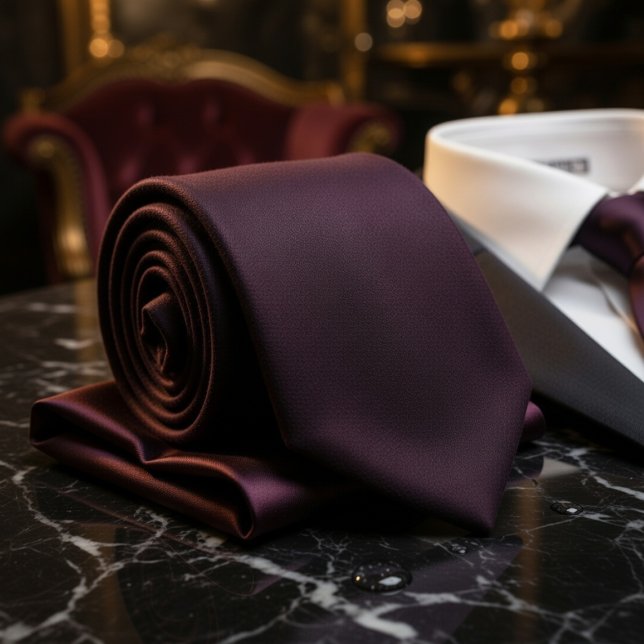 Gravata Roxo Escuro Luxuoso Mate (Criador carregado)