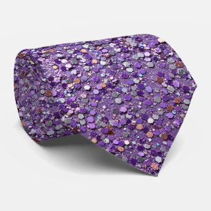 Gravata Roxo Falso Brilho + Seda Luxo Gentleman's