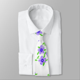 Gravata Roxo Floral Tie
