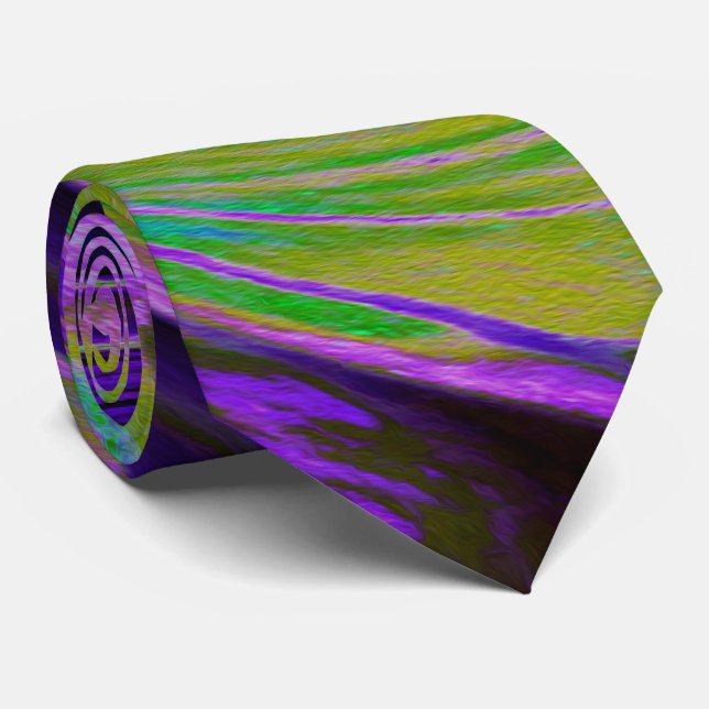 Gravata Roxo Retro legal e Rotação de Arte Líquida Chartre (Rolled)