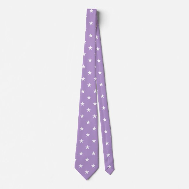Gravata Roxo Stars Tie (Frente)