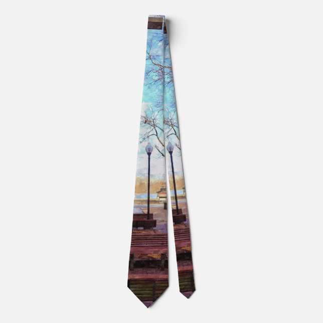 Gravata Rua Charles Walkway Painterly Neck (Frente)