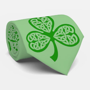 Gravata Rua de Trinity Knot Shamrock.