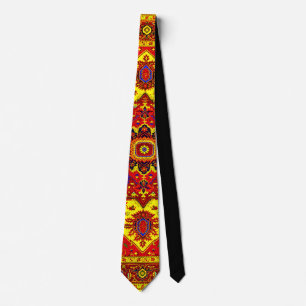 Gravata RUG PERSA - Vermelho e Amarelo