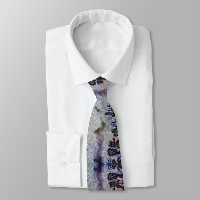 Gravata Runner de água, abstrato digital (Amarrado)