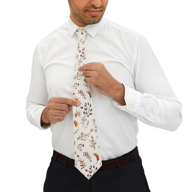 Gravata Rust Orange Terracotta E Cream Wedtie Tie (Criador carregado)