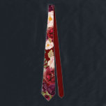 Gravata Rustic Boho Colorful Floral Wedk Tie<br><div class="desc">Esta gravata floral colorida de boho rústica é um presente perfeito para um casamento moderno. A design apresenta coloração d'água rosa,  roxa,  vermelha e burgundy,  agrupadas em buquês elegantes com folhagem verde,  inspirando beleza natural.</div>