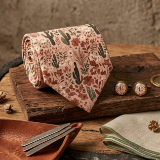 Gravata Rustic Desert Cactus