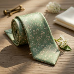 Gravata Sage Green Ditsy Floral<br><div class="desc">Bring gentle springtime serenity and refined charm to every outfit with this lovely sage-green necktie sprinkled with the sweetest ditsy florals! A light, joyful scatter of petite cream-white blossoms, fine green stems and delicate leaves floats across a calming sage background, creating an airy, romantic meadow feel that’s both timeless and...</div>