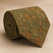Sage Verde Floral Barroco em Terracota
