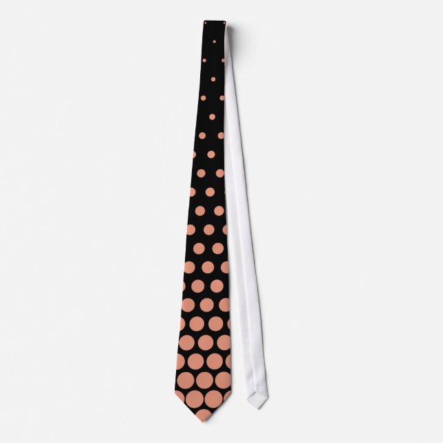 Gravata Salmão Techno Dots Modern Black (Frente)