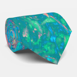 Gravata Salto de Aqua Trippy com flores psicodélicas