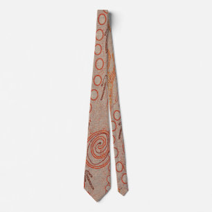 Gravata Sand Echoes Arte Aboriginal Tie
