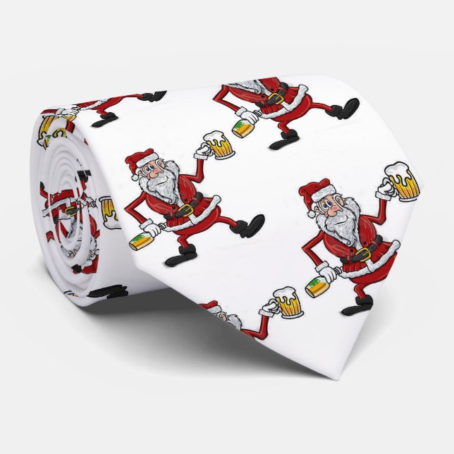 GRAVATA ***SANTA CLAUS O DRINKER TOTAL DE CERVEJA *** TIE (Rolled)
