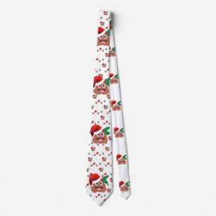 Gravata santa claus poop emoji