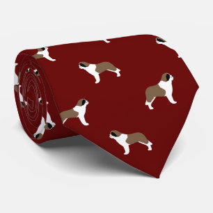 Gravata Santo Bernards - Padrão Vermelho Cães Lover