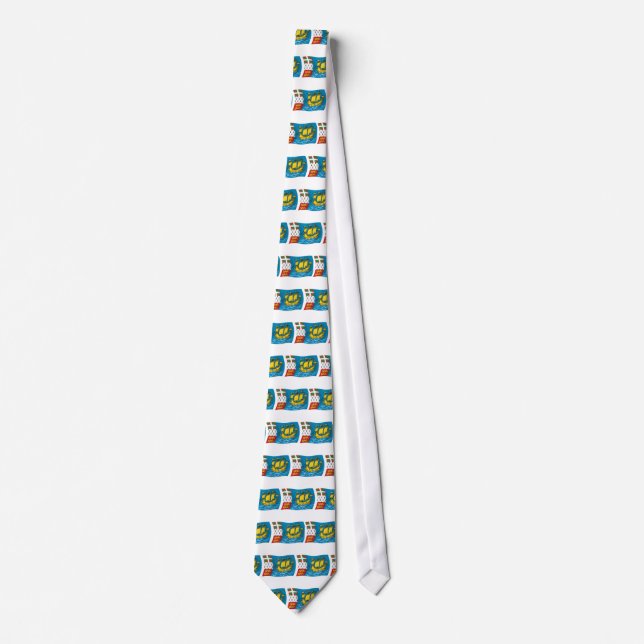 Gravata Santo Pierre E Miquelon Flag Tie (Frente)