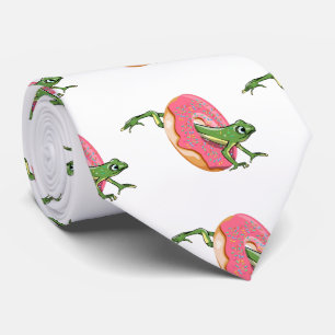 Gravata Sapo com rosquinha rosa