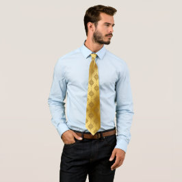 Gravata Satin Dourado Brilhante com Aparência Metálica Emb