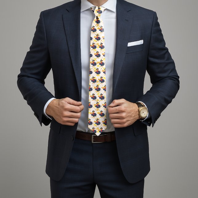 Gravata Save A Turkey Eat Pie Funny Happy Thanksgiving (Criador carregado)