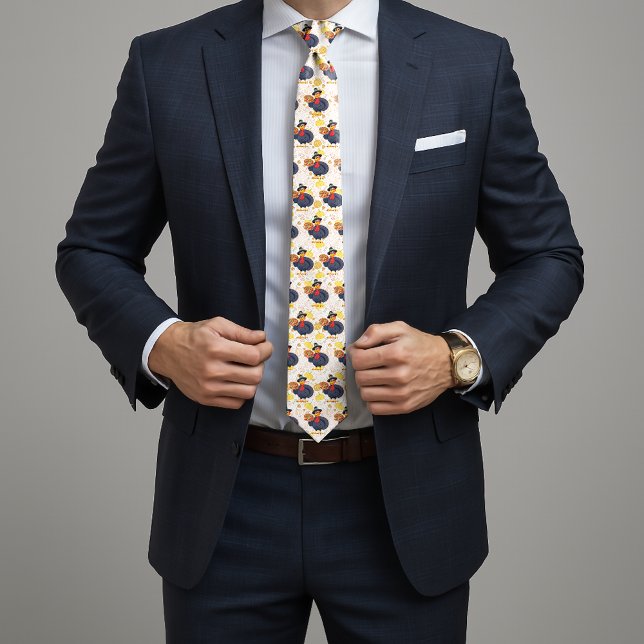 Gravata Save A Turkey Eat Pizza Funny Happy Thanksgiving (Criador carregado)