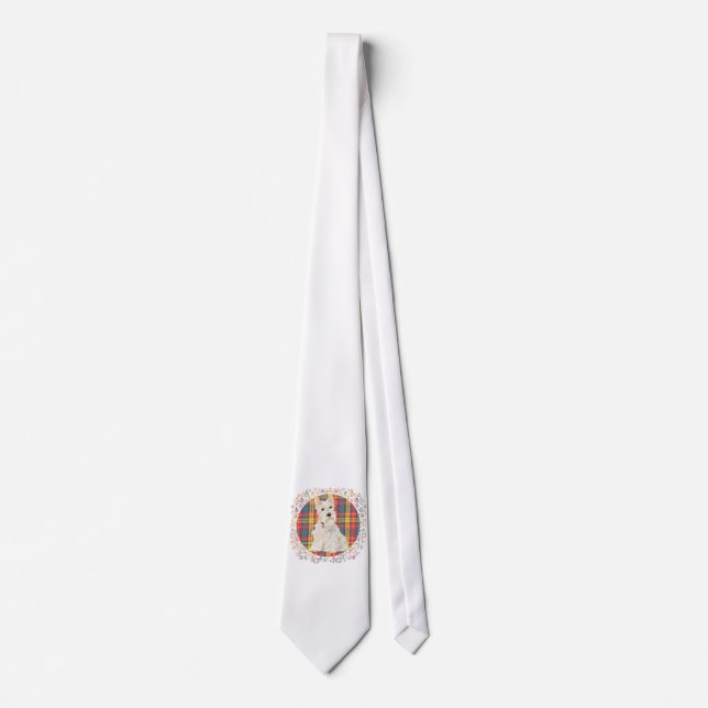 Gravata Scottie Trigo no Buchanan Tartan (Frente)