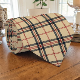 Gravata Scottish Tartan Tan Custom Necktie