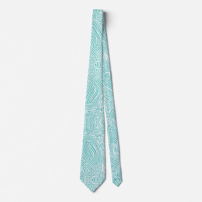 Gravata Scribbleprint Teal Neck (Frente)