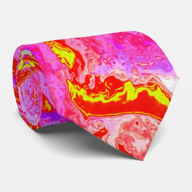 Gravata Sedum Rosette Quente Rosa, Vermelho e Amarelo Sucu (Rolled)