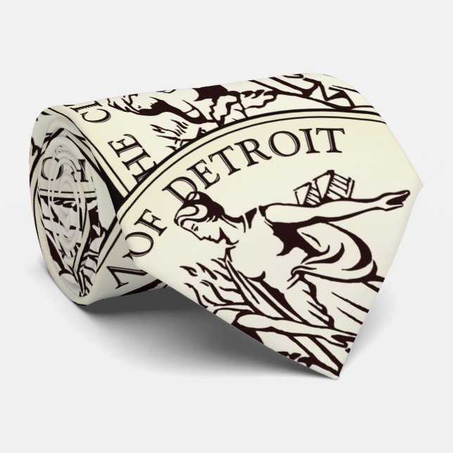 Gravata Selo da Cidade de Detroit (Rolled)