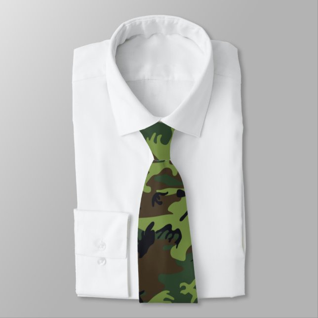 Gravata Selva Camo verde (Amarrado)