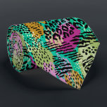Gravata Selva Selvagem Impressa em Cores Abstrato Brilhant<br><div class="desc">Impressões exóticas de animais selvagens - manchas, listras, leopardo, guepardo, zebra - sobre o brilho cor-de-rosa, verde limão, verde-pálido, turquesa, chalé, ouro, bronzeado e marfim, a gravata do pescoço deste homem é legal para o escritório, uma noite na cidade, um casamento, sua própria cerimônia de casamento, para o noivo ou...</div>