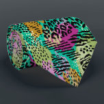 Gravata Selva Selvagem Impressa em Cores Abstrato Brilhant<br><div class="desc">Impressões exóticas de animais selvagens - manchas, listras, leopardo, guepardo, zebra - sobre o brilho cor-de-rosa, verde limão, verde-pálido, turquesa, chalé, ouro, bronzeado e marfim, a gravata do pescoço deste homem é legal para o escritório, uma noite na cidade, um casamento, sua própria cerimônia de casamento, para o noivo ou...</div>