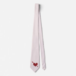 Gravata Seta de Cupido em Rosas claro Cardíacas