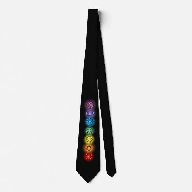 Gravata Seven Chakras Black Neck Tie (Frente)