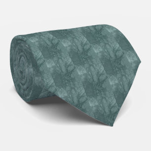 Gravata Shagbark Hickory Tree Necktie - Teal