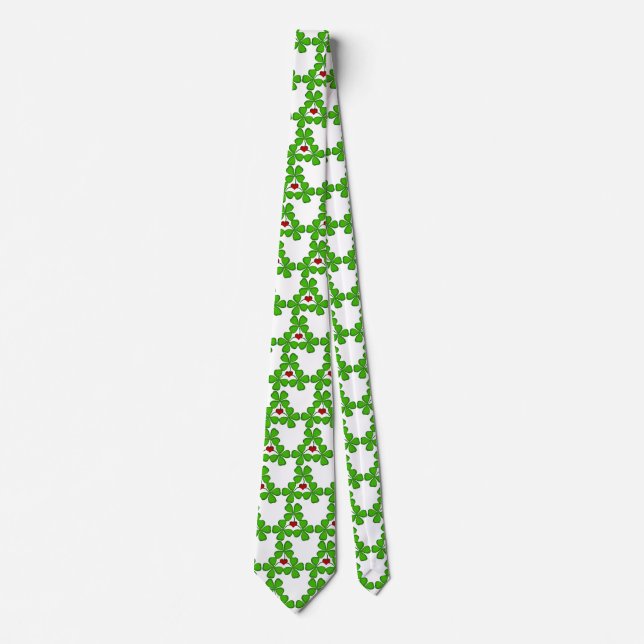 Gravata Shamrock Heart Irish Wedding tie Rua Patrick. (Frente)