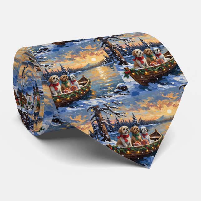 Gravata Shih Tzu Christmas Boat Holiday (Rolled)