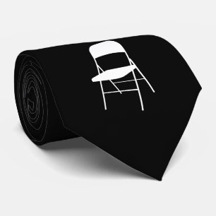 Gravata Shirley Chisholm Folding Chair Neck Tie   Black