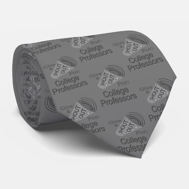 Gravata Shout for College Professores Neck Tie (Rolled)