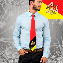 Gravata Sicília, Triskelion Tie, Moda da bandeira sicilian